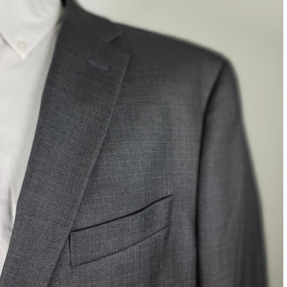 Kenneth Cole Reaction Men Sport Coat Black 42R Business Casual Polished NWT